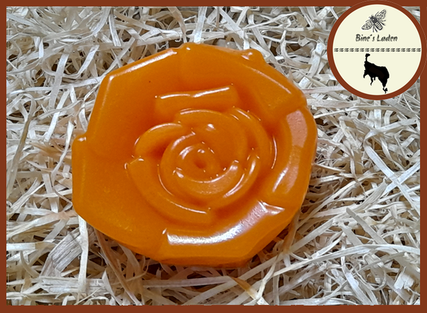 Orange Rosenseife mit Lilienduft und Aloe Vera ca. 95g