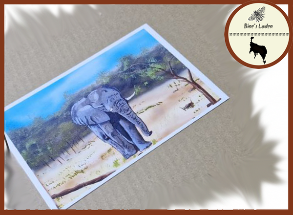 Postkarte mit Künstlerfoto "Der Elefant"