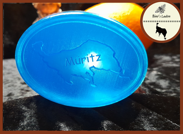 Blaue Seife "Meeresbrise" - Prägung: Müritz - ca. 75g